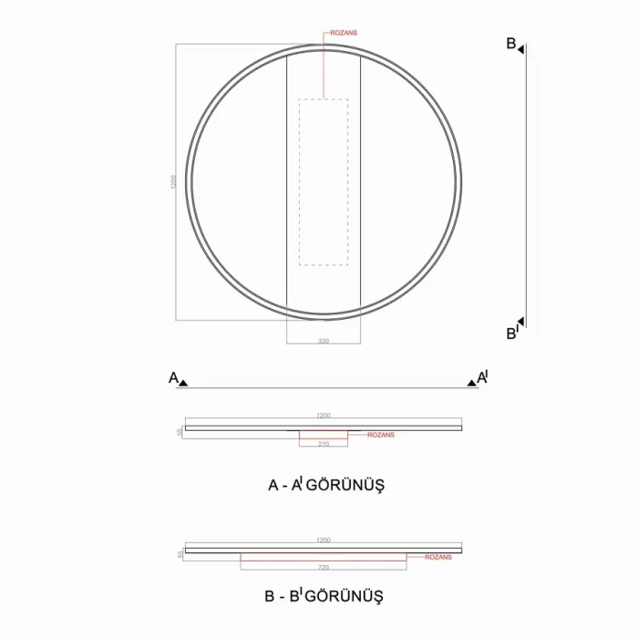 Led Avize Plafonyer BASIS 120 cm