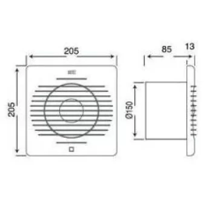Horoz Plastik Fan Füme 150 15Cm