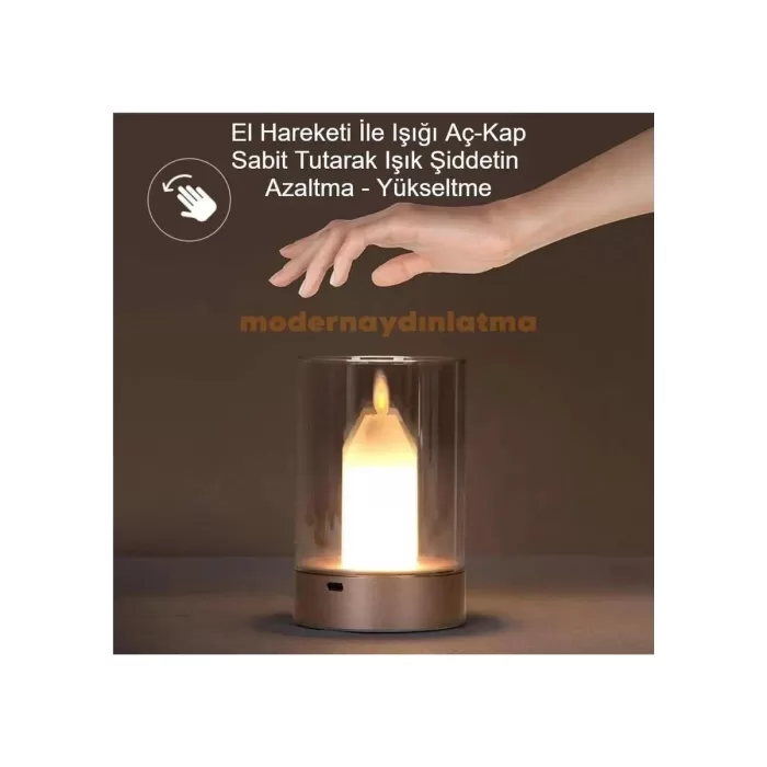 CT-8432 El Hareketini Algılayan Tokyo Şarjlı Masa Lambası 3200K