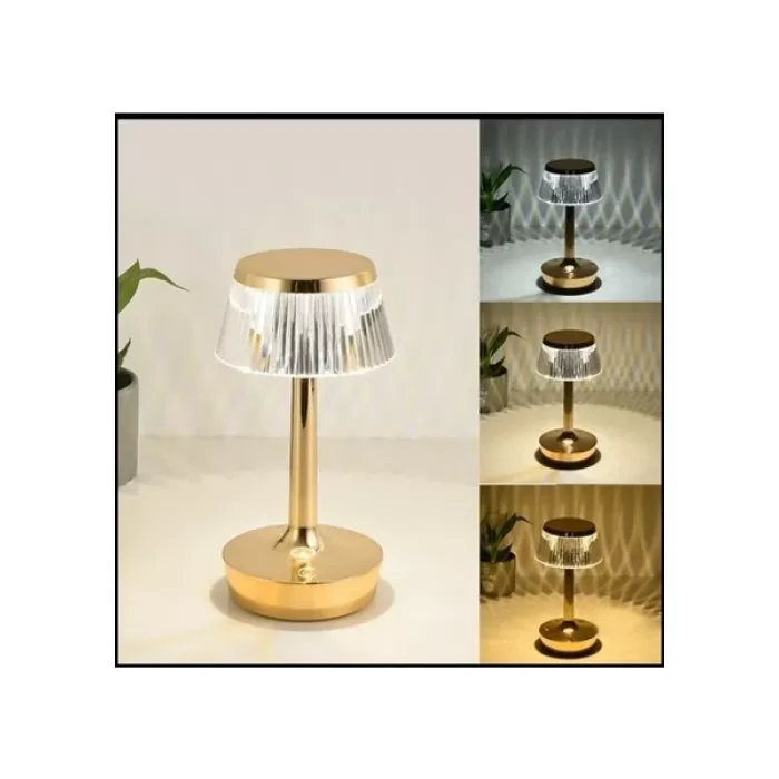 Rio Şarjlı Masa Lambası CT-8434 Tek Anahtarla 3 Renk