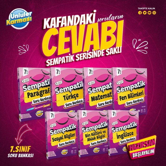 Sempatik 7. Sınıf  Soru Bankaları  ( SET ÖRNEK )
