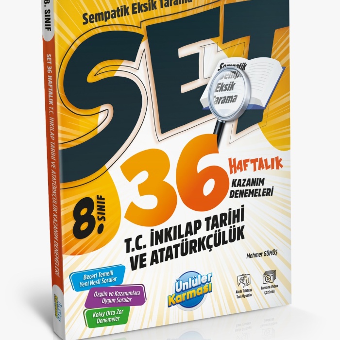 8. SINIF T.C. İNKILAP TARİHİ VE ATATÜRKÇÜLÜK SEMPATİK 36 HAFTALIK KAZANIM DENEMELERİ