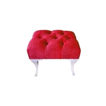 Dekoratif Kapitone Puf Ayak Ucu Kapı Önü Makyaj Pufu 45*45 Cm
