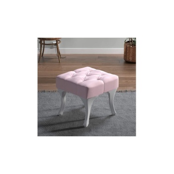 Kapitoneli Puf 45x45 - Pembe