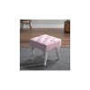 Kapitoneli Puf 45x45 - Pembe