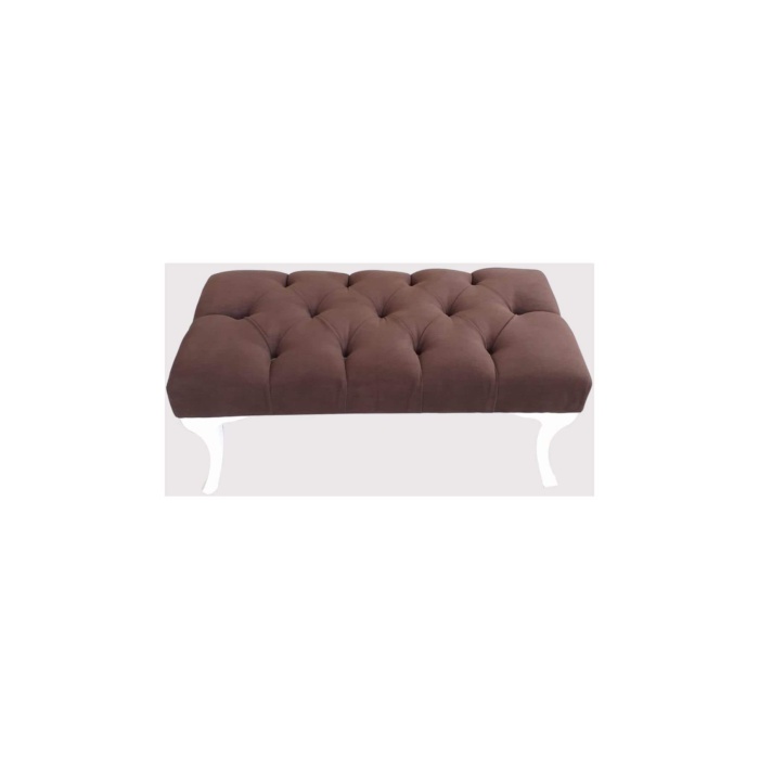 Dekoratif Kapitone Puf Ayak Ucu Kapı Önü Makyaj Pufu 80*40 Cm