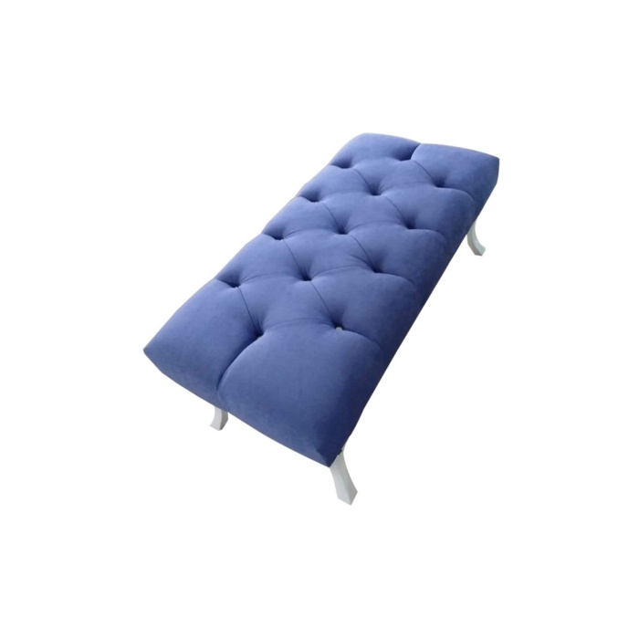 Dekoratif Kapitone Puf Ayak Ucu Kapı Önü Makyaj Pufu 80*40 Cm