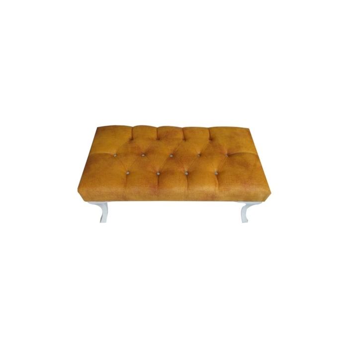 Dekoratif Kapitone Puf Ayak Ucu Kapı Önü Makyaj Pufu 80*40 cm
