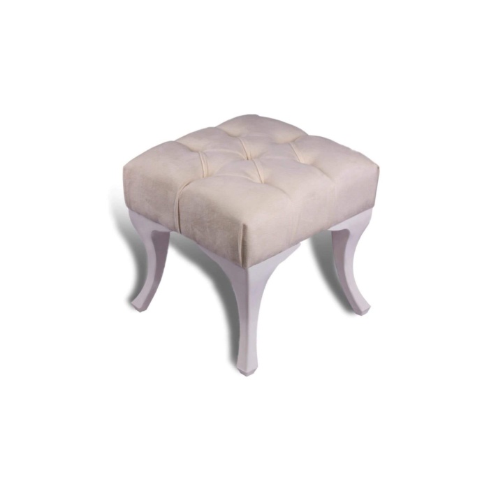 Dekoratif Kapitone Puf Ayak Ucu Kapı Önü Makyaj Pufu 45*45 cm