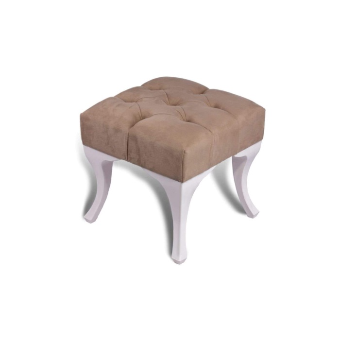 Dekoratif Kapitone Puf Ayak Ucu Kapı Önü Makyaj Pufu 45*45 Cm