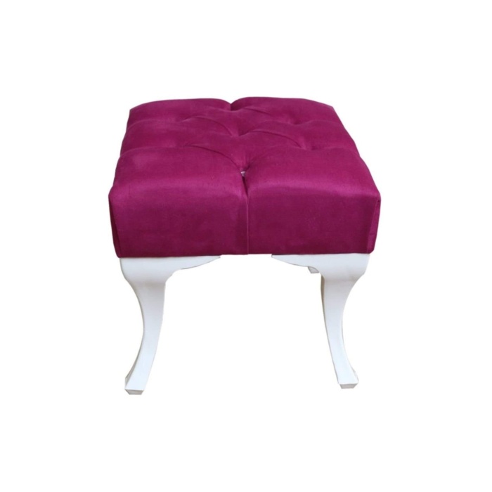 Dekoratif Kapitone Puf Ayak Ucu Kapı Önü Makyaj Pufu 45x45 cm