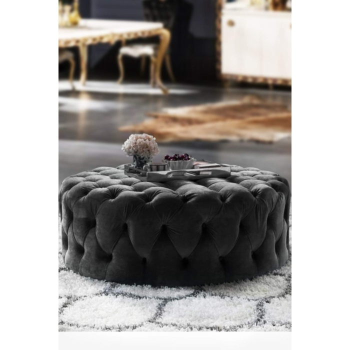 Romossi Luxury Siyah Puf