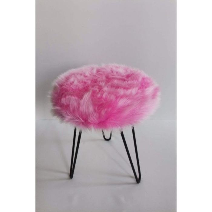 Pembe Peluşlu Puf