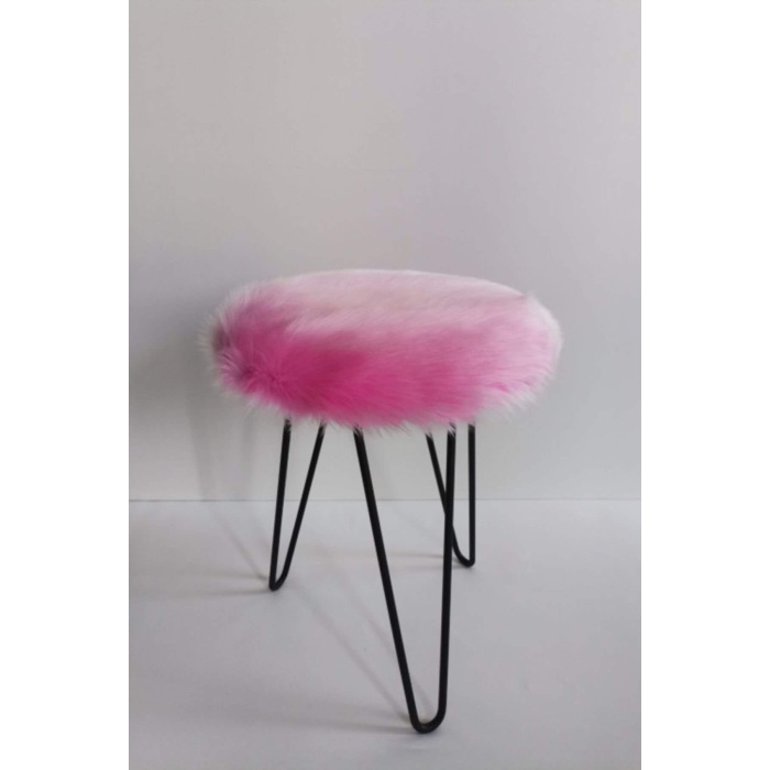 Pembe Peluşlu Puf