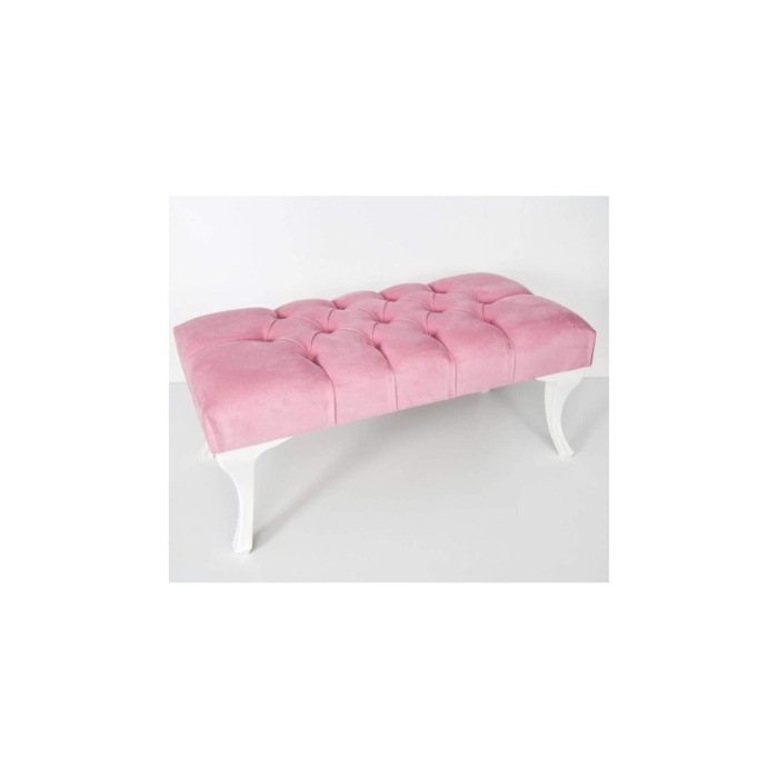 Pembe Renk Bank Bench, Kapitoneli Dekoratif Puf, Ayak Ucu Puf, Kapı Önü Puf, Mutfak Puf