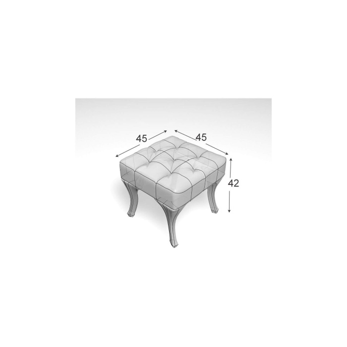 Kapitoneli Puf 45x45 - Bej