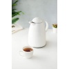 1 LT Isı Yalıtımlı Çay Ve Soğuk Su Termosu Beyaz (12 Saat Sıcak Tutar& İçi Camdır)