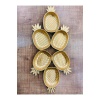 Ananas Figürlü Çerezlik - Gold  Sunumluk 6 Lı Set