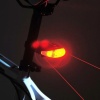 BUFFER® Çok Fonksiyonlu Pilli Bisiklet Led Lazer Işığı Arka Stop Lambası