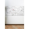 Yazılabilir Türkiye Haritası Manyetik Duvar Stickerı 110 x 56 cm