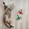 BUFFER® 2li Rattan Renkli Peluş Tüy Kedi Köpek Oyuncak Yakalama Çiğneme Çıngıraklı Top Oyuncağı