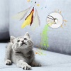 BUFFER® Teleskopik Tüylü ve Çanlı Boyu Ayarlanabilir Elastik Eğlenceli Peluş Kedi Oyun Oltası