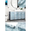 BUFFER® Mermer Desenli Masa Tezgah Mutfak Su Geçirmez Yapışkanlı Folyo Sticker Mavi 5x0,6m