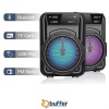 BUFFER® Mini Işıklı Hoparlör Bluetooth Wireless Hoparlör Yüksek Ses Hoparlö