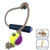 BUFFER® Tenis Toplu Diş Halatı Diş Kaşıma Köpek Oyuncağı Tenis Toplu Halat Çekme 2 kişilik  Oyun