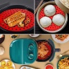 BUFFER® Renkli Isıya Dayanıklı Yıkanılabilir Silikon Fırın Ve Airfryer Yuvarlak Pişirme Matı 23 Cm