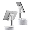 BUFFER® Beyaz  Aynalı Cep Telefonu Sabitleyici Stand Katlanabilir Ayarlanabilir Telefon Standı