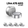 Transformacion 50+10 ADET LR44 A76 AG13 1.55V Alkaline Pil 716935