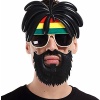 Rasta Peruklu Rasta Sakallı Bob Marley Bıyıklı Parti Gözlüğü 27x18 cm