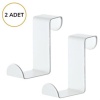 BUFFER® 2Li Kapı Arkası Çekmece Dolap Kapağı Mutfak Banyo Askısı Beyaz Renk Plastik