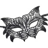 Siyah Renk Kedi Model Dantel İşleme Parti Maskesi 8 No