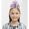Gümüş Renk Taç Üzeri Pembe Birthday Prenses Yazılı Çocuk Parti Tacı 11X12 cm