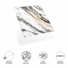 DecoHandy Pvc Yapışkanlı Yer Karosu 30x30cm 4Lü Paket - Beyaz İnci 0,36m2
