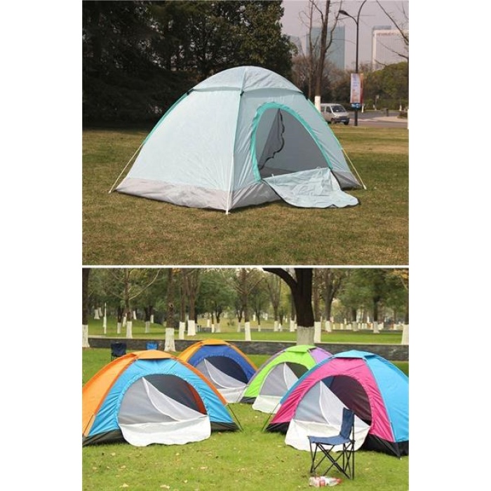 BUFFER® Kolay Kurulumlu Pratik Kamp Çadırı 4 Kişilik (200x200x135)
