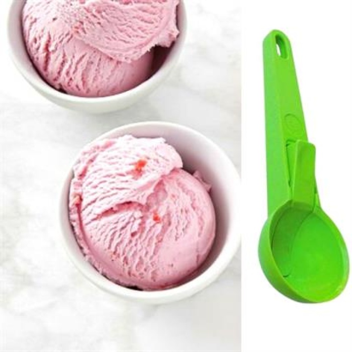 BUFFER® Pratik Mandallı Plastik Dondurma Servis Sunum Kepçesi Kaşığı