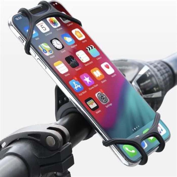 BUFFER® Universal Bisiklet Motosiklet Çocuk Arabası Silikon 360 Derece Telefon Tutucu Tüm Modellerle