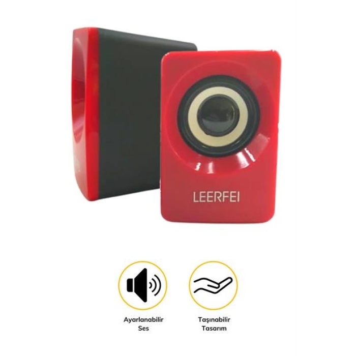 BUFFER® N62 1+1 Multimedia USB ve Jacklı Mini Hoparlör Yüksek Stereo Ses Sistemi