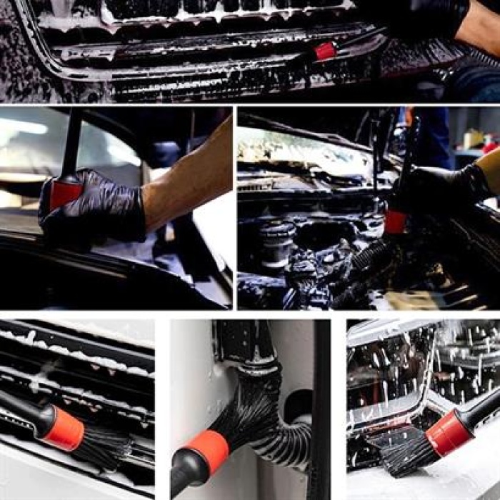 BUFFER® Yumuşak Kıllı İç Ve Dış Temizlik İçin 5+1 Detaylı Araç Oto Temizlik Bakım Fırça Seti