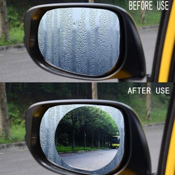 BUFFER® Araç Ayna Yağmur Kaydırıcı ve Cam Buğu Önleyici Film