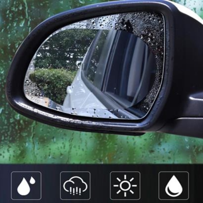 BUFFER® Araç Ayna Yağmur Kaydırıcı ve Cam Buğu Önleyici Film