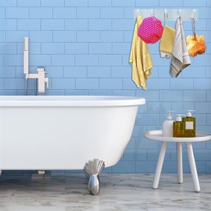 BUFFER® 5li Güçlü Yapışkanlı Şeffaf Duvar Askısı Banyo Mutfak Düzenleyici Pratik Askılık