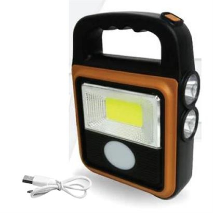 BUFFER® Taşınabilir 4 Farklı Fonksiyonlu Güneş Enerjili  USB ile Şarj Olabilen Portatif Led Işıldak
