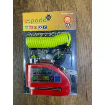 Espada Alarmlı Disk Kilidi Kırmızı Renk
