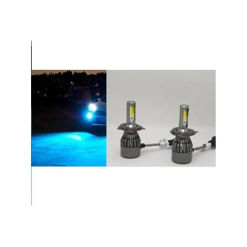 Motosiklet ,otomobil Far Ampülü H4 LED Xenon Buz Mavi Renk 12/24V-48W(10800 Lümen