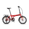 Kron fold 4.0 katlanır bisiklet v fren 7 vites (kırmızı siyah)