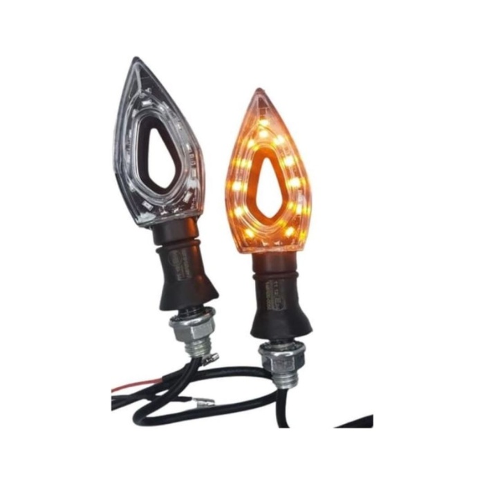 Falcon Üniversal Motosiklet Led Sinyal Üçgen Takımı Sarı